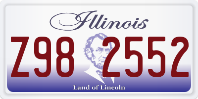 IL license plate Z982552