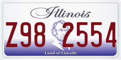 IL license plate Z982554