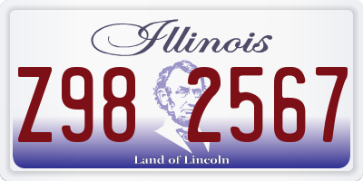 IL license plate Z982567
