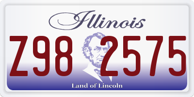 IL license plate Z982575