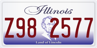 IL license plate Z982577