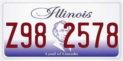 IL license plate Z982578