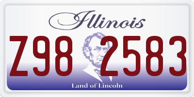 IL license plate Z982583