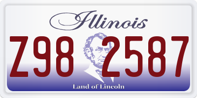 IL license plate Z982587