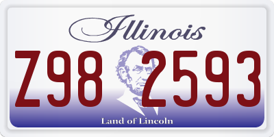 IL license plate Z982593