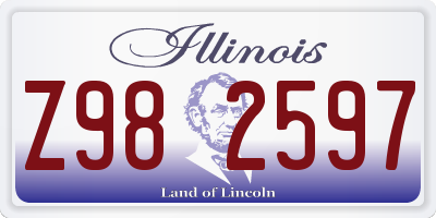 IL license plate Z982597