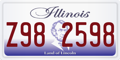 IL license plate Z982598
