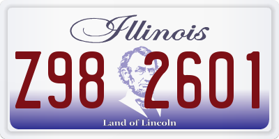 IL license plate Z982601