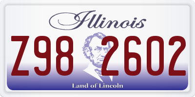 IL license plate Z982602