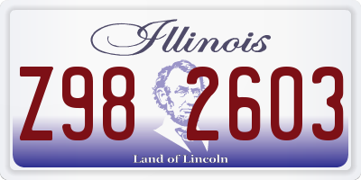 IL license plate Z982603