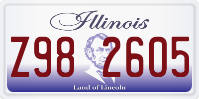 IL license plate Z982605