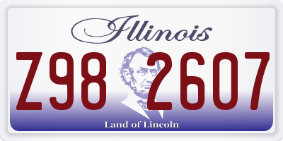 IL license plate Z982607