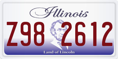 IL license plate Z982612