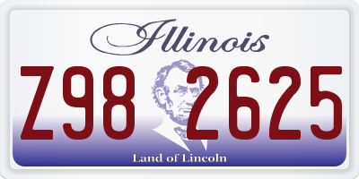 IL license plate Z982625