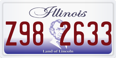 IL license plate Z982633