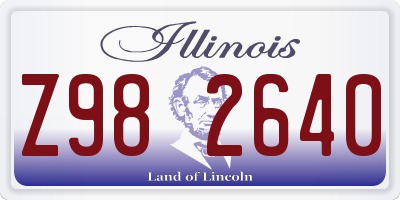 IL license plate Z982640