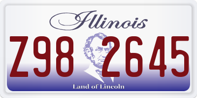 IL license plate Z982645