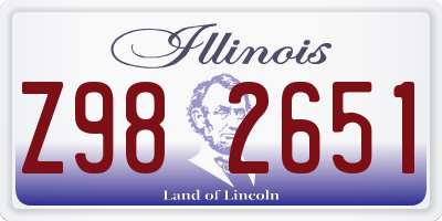 IL license plate Z982651
