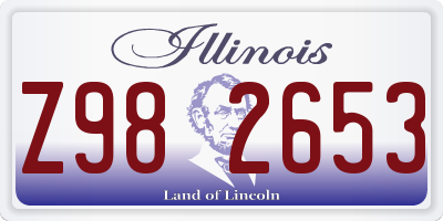 IL license plate Z982653