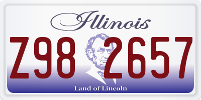 IL license plate Z982657