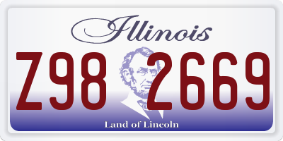 IL license plate Z982669