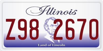 IL license plate Z982670