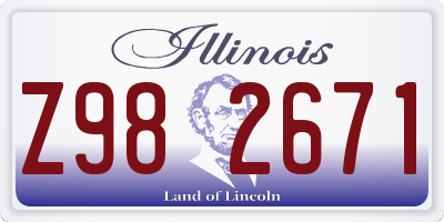IL license plate Z982671
