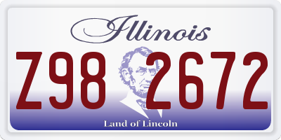 IL license plate Z982672