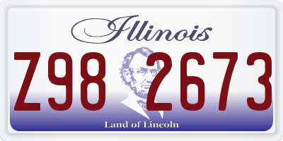 IL license plate Z982673
