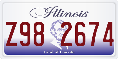 IL license plate Z982674