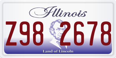 IL license plate Z982678