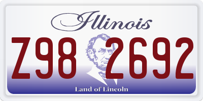 IL license plate Z982692