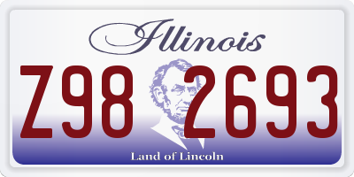 IL license plate Z982693