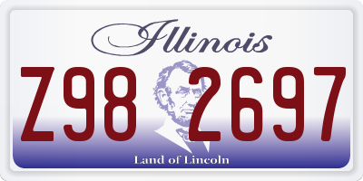 IL license plate Z982697