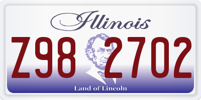 IL license plate Z982702