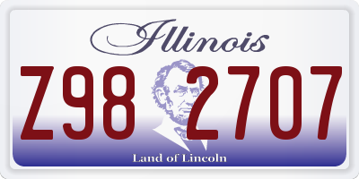 IL license plate Z982707