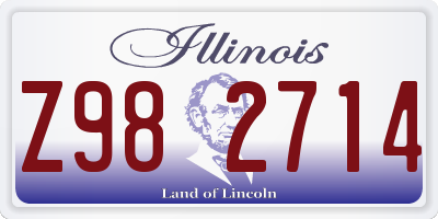 IL license plate Z982714