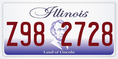 IL license plate Z982728