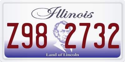IL license plate Z982732