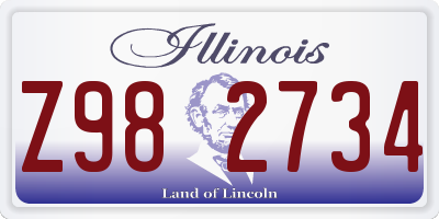 IL license plate Z982734