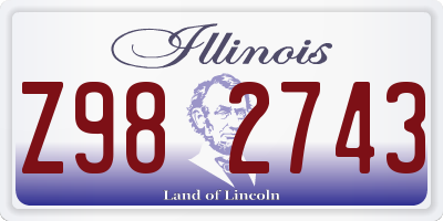 IL license plate Z982743