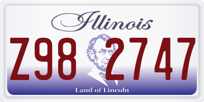 IL license plate Z982747