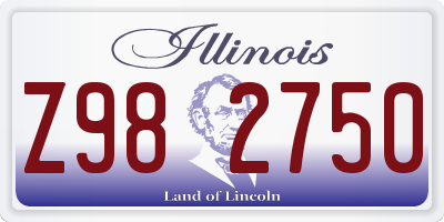 IL license plate Z982750