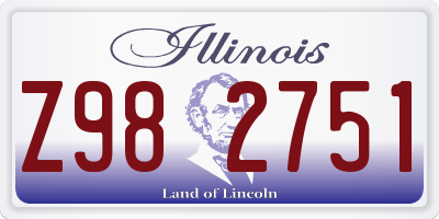 IL license plate Z982751