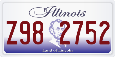 IL license plate Z982752