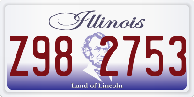 IL license plate Z982753