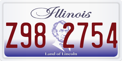 IL license plate Z982754