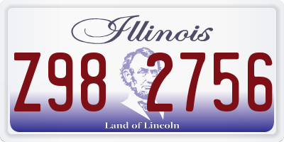 IL license plate Z982756