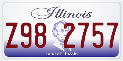 IL license plate Z982757