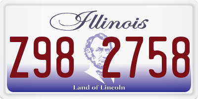 IL license plate Z982758